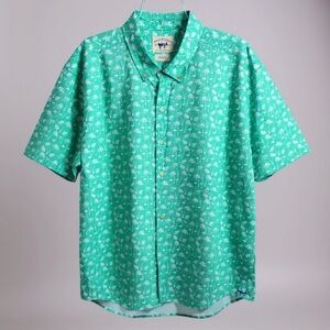 Coastal‎ Cotton Men’s Short Sleeve Palm Tree Print Shirt XXL